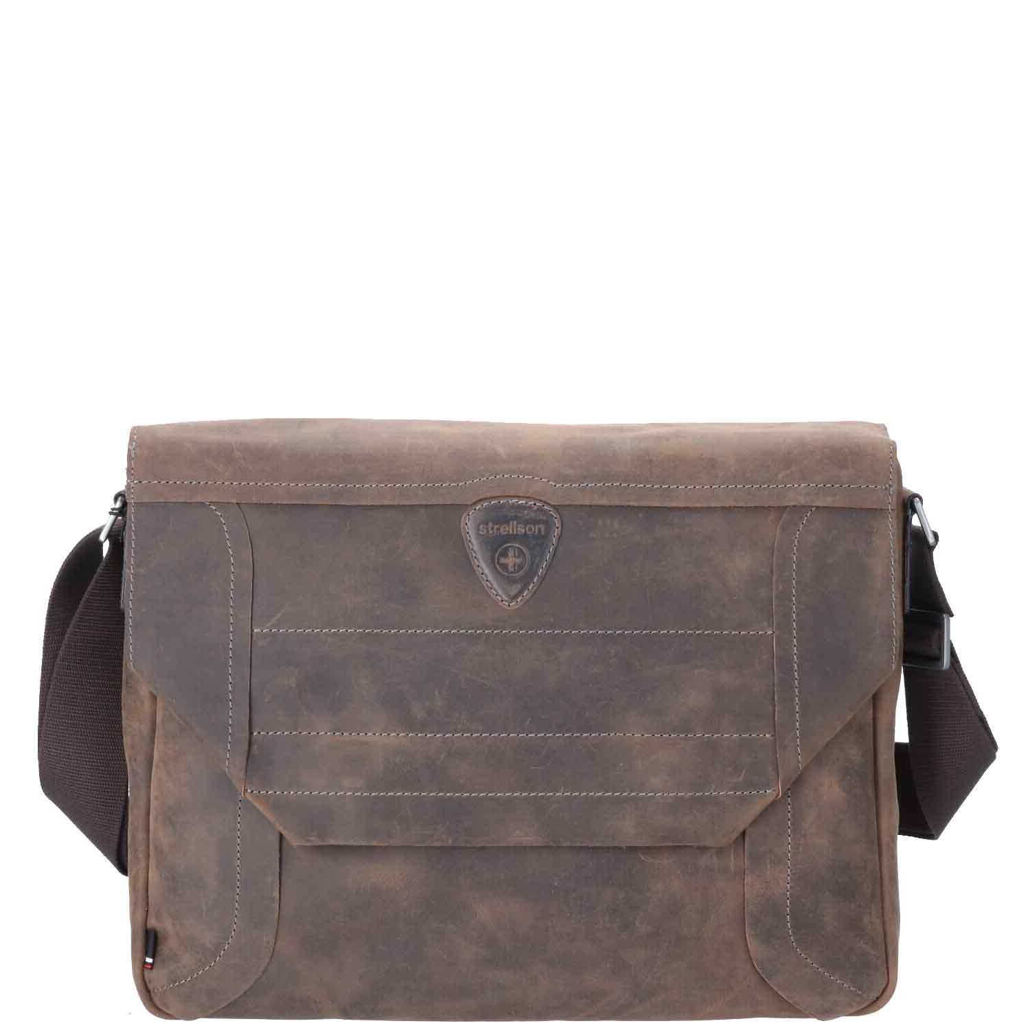 Strellson Leder Messenger LHF Hunter darkbrown