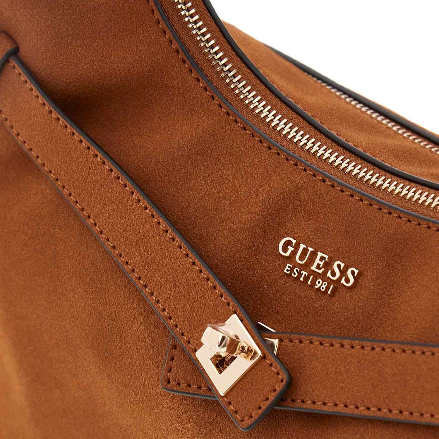 GUESS Umhängetasche Ella Hobo Cognac Abbildung 3