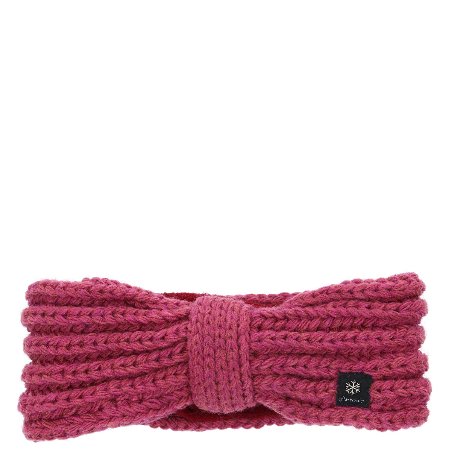 Antonio Damen Strick Stirnband mit Fleece  berry