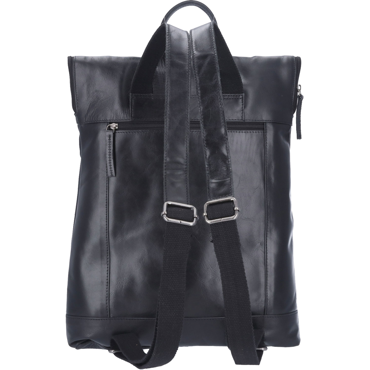 The Skandinavian Brand Leder Freizeit Rucksack - schwarz Abbildung 5