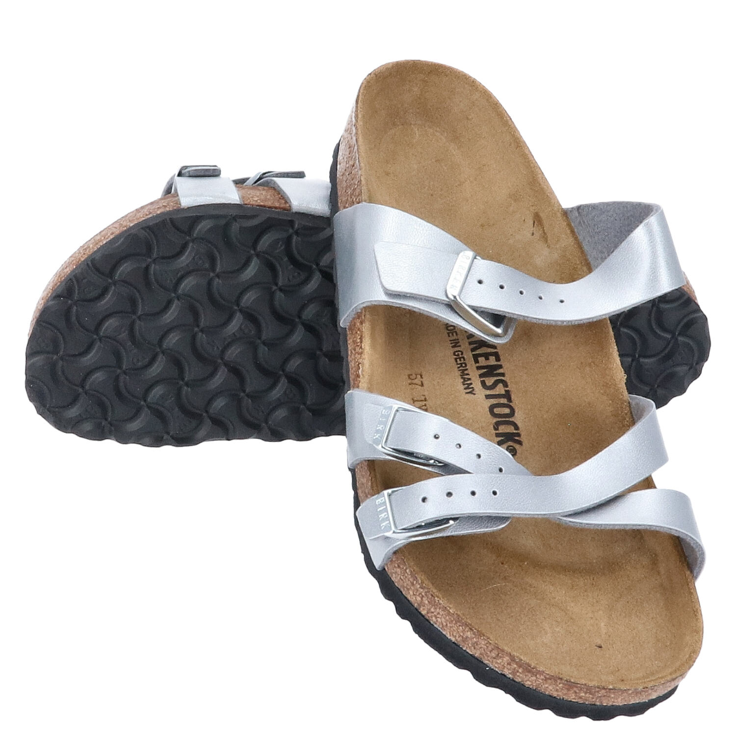 Birkenstock Sandalen Größe 41 Franca Silver   Abbildung 1