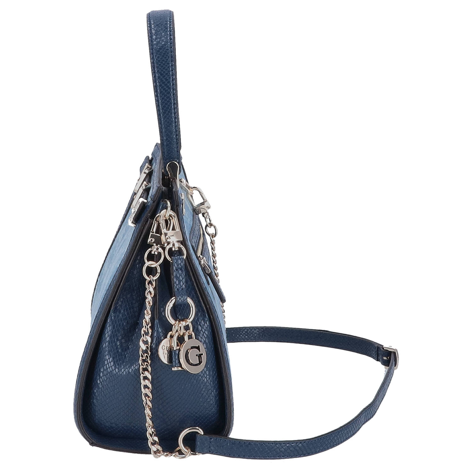 GUESS Handtasche DOVIE Satchel Denim Logo Abbildung 4