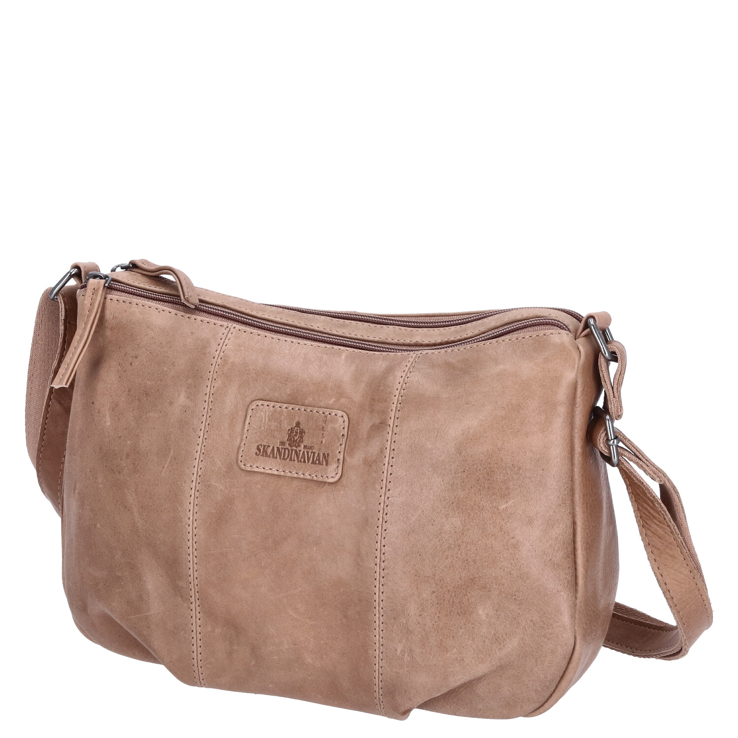 The Skandinavian Brand Leder Umhängetasche  beige