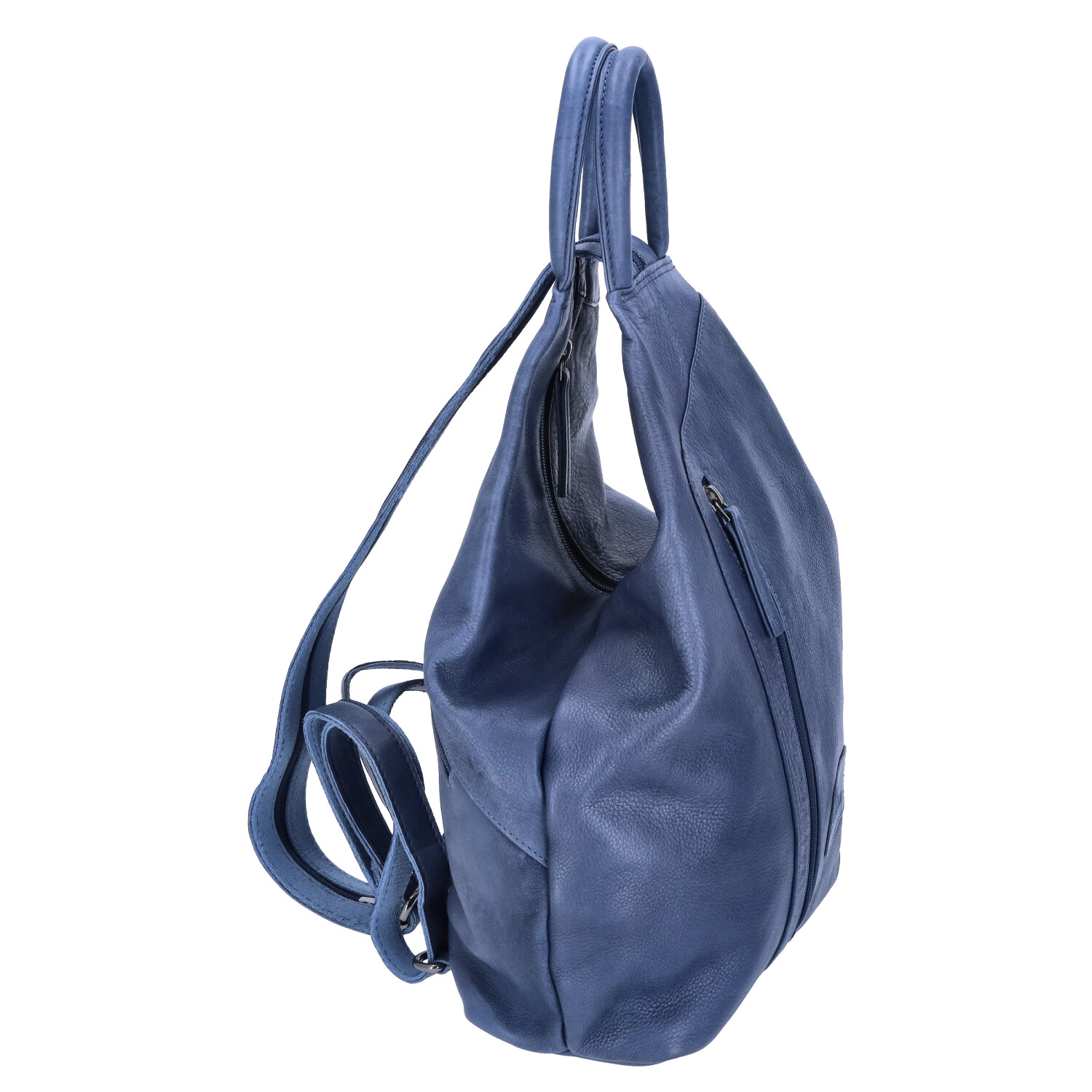 The Skandinavian Brand Damen Leder Rucksack - Blue Abbildung 4