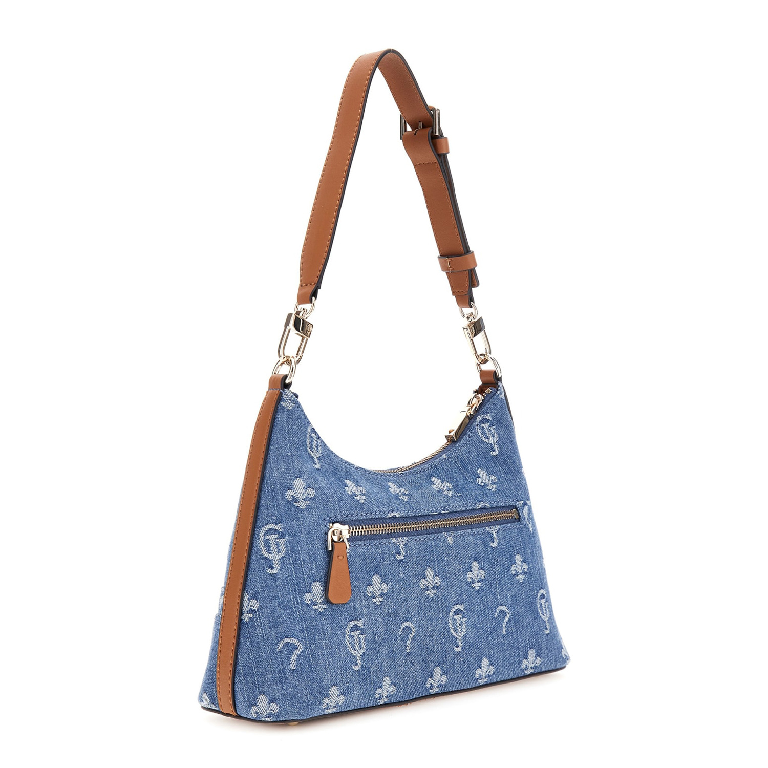 GUESS Umhängetasche Greyson II Denim/Caramel Abbildung 2