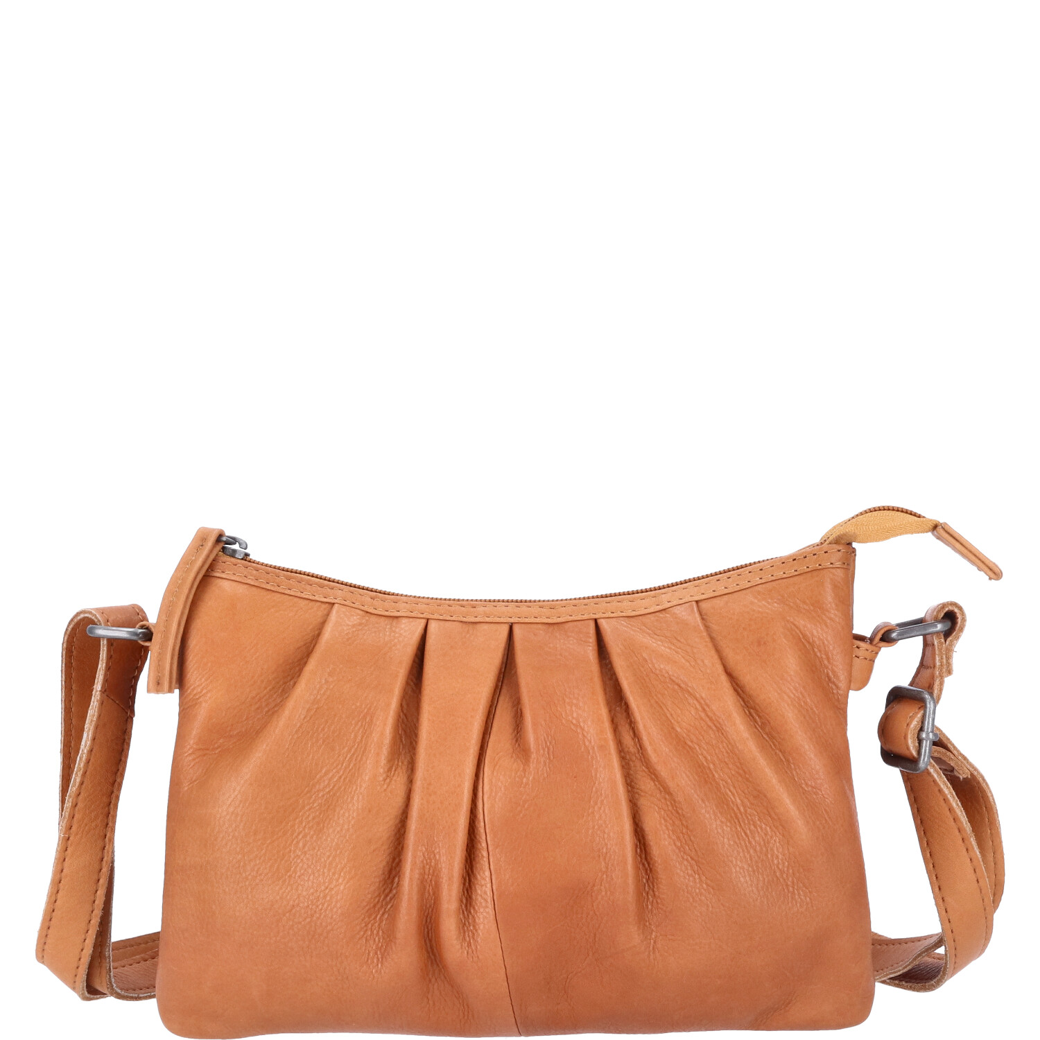 The Skandinavian Brand Damen Ledertasche, Umhängetasche - Cognac Abbildung 2